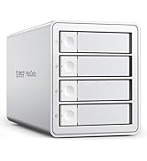 ORICO Daisy Chain 4 Bay Hard Drive Enclosure USB 3.2 Gen 2 Aluminum Das Enclosure Support 22TB an...