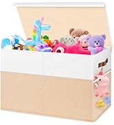 Mabahoo Large Toy Box, Collapsible Sturdy Storage Chest With Lids, Kids Toy Chest Storage Organiz...