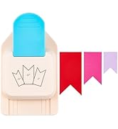 BAOFALI 3-in-1 Banner Punch 1.5/2/2.5 Inches Banner and Tag Shape Lever Action Craft Punch for Gi...