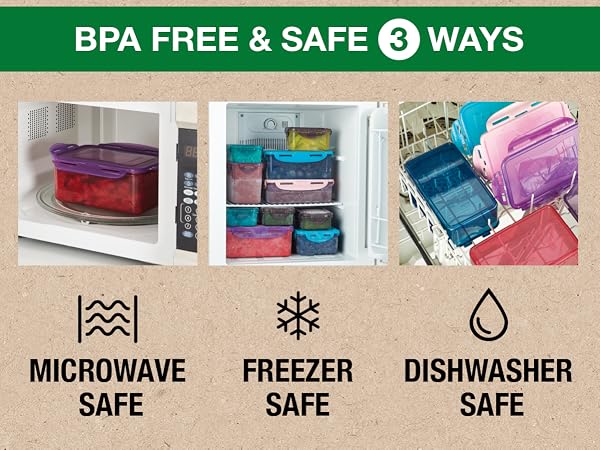 LocknLock eco is BPA free and microwave, dishwasher, and freezer safe