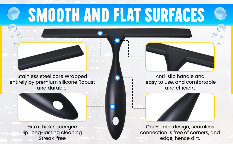 adhesive shower hooks bathroom cleaning tools glass door cleaner squeegee accessories