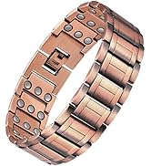 Feraco Copper Bracelet for Men Arthritis &amp; Joint Pain Relief, 3X Ultra Strength Magnetic Bracelet...