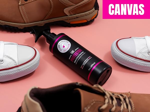 Take care of canva shoes with a water repellent 