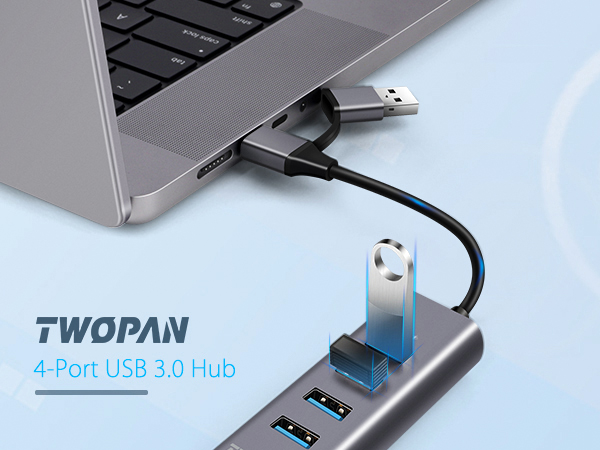 twopan usb 3.0 hub for laptop splitter