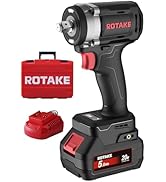 ROTAKE TB1 1/2" Brushless Cordless Impact Wrench Kit, Up to 580 FT-LBS Nut-Busting Torque, 20V Co...