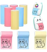 6 Rolls Colorful Mini Printer Paper, Thermal Paper 57 * 30mm for Pocket Inkless Portable Bluetoot...