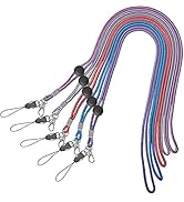 YOUOWO Adjustable lanyard for ID Badge holder Office Neck purple lanyards string for Key kids wom...