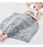 Weighted Lap Blanket 7 lbs for Adults, Luxury Soft Small Weighted Blanket, Compact Portable Weigh...
