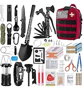 ABPIR Emergency Survival First Aid Kit, Tactical Trauma Kit with 170PCS Essential Tactical Gear E...