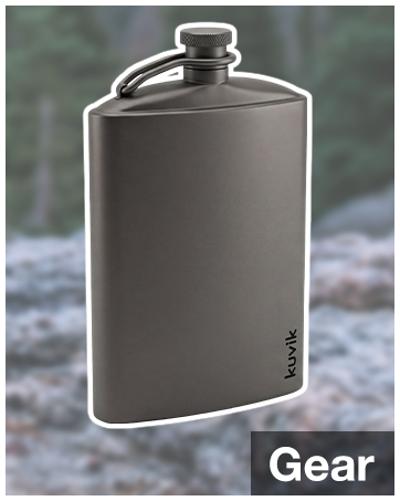 kuvik titanium gear, flask, bento lunch box, trowels, chopsticks