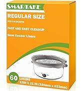 SMARTAKE Slow Cooker Liners, 13 × 21 Inches Disposable Cooking Bags, Easy Clean-Up Plastic Bags, ...