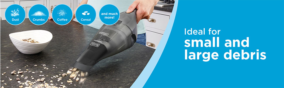 Ideal for small and large debris