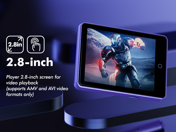 64GB MP3 Player with Bluetooth 5.3,FM Radio,Voice Recorder,Supports Up to 128GB