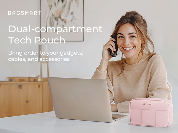 Dual-compartment Tech Pouch