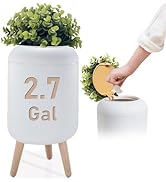 Yatmung Bathroom Trash Can with Lid - Small Bathroom Garbage Can - Bedroom, Office, Living Room, ...