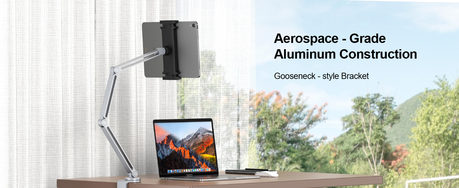 Aerospace - Grade Aluminum construction Gooseneck - style Bracket