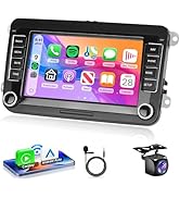 Rimoody 4G+64G Wireless CarPlay Radio for VW Passat Jetta Tiguan Golf MK5 MK6 T5 EOS Polo, Androi...