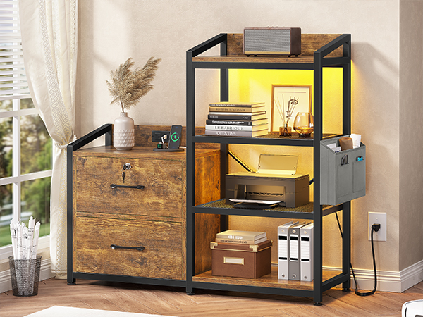 File Cabinet with LED Lights