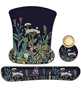 AIMSA Ergonomic Keyboard Wrist Rest and Mouse Pad with Wrist Support Set, Memory Foam Non-Slip Ru...