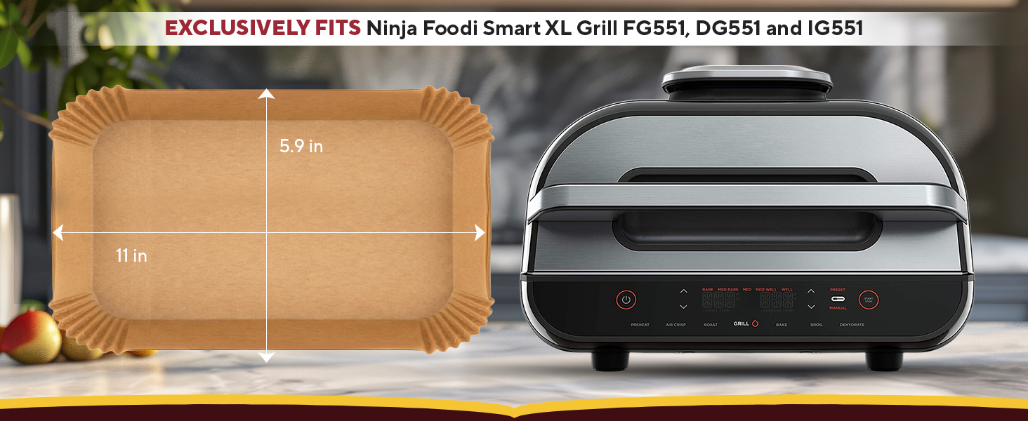 air fryer airfryer peper liners ninja foodi smart XL grill disposable parchment nonstick heat safe