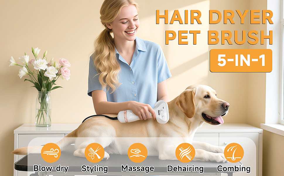 5 In 1 Steam Cat Dog Brush
