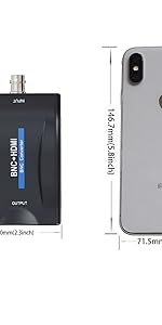 BNC to HDMI Video Converter Box,BNC Adapter with Audio for Security Cameras DVRs Supports 720P/1080P...