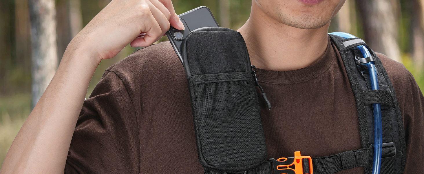Water Backpack for Hiking with Phone &amp;amp; Pole Holders