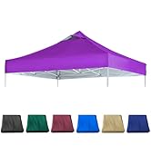 JANCANOPY Purple Commercial Replacement Canopy Cover for 10x10 Straight Leg Pop Up Canopy Tent wi...