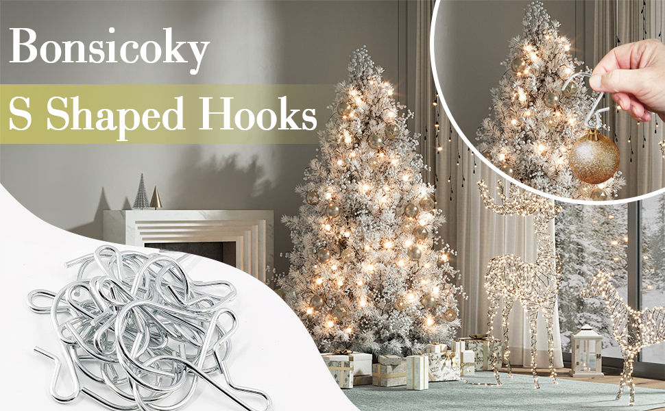 Bonsicoky S Shaped Hooks White