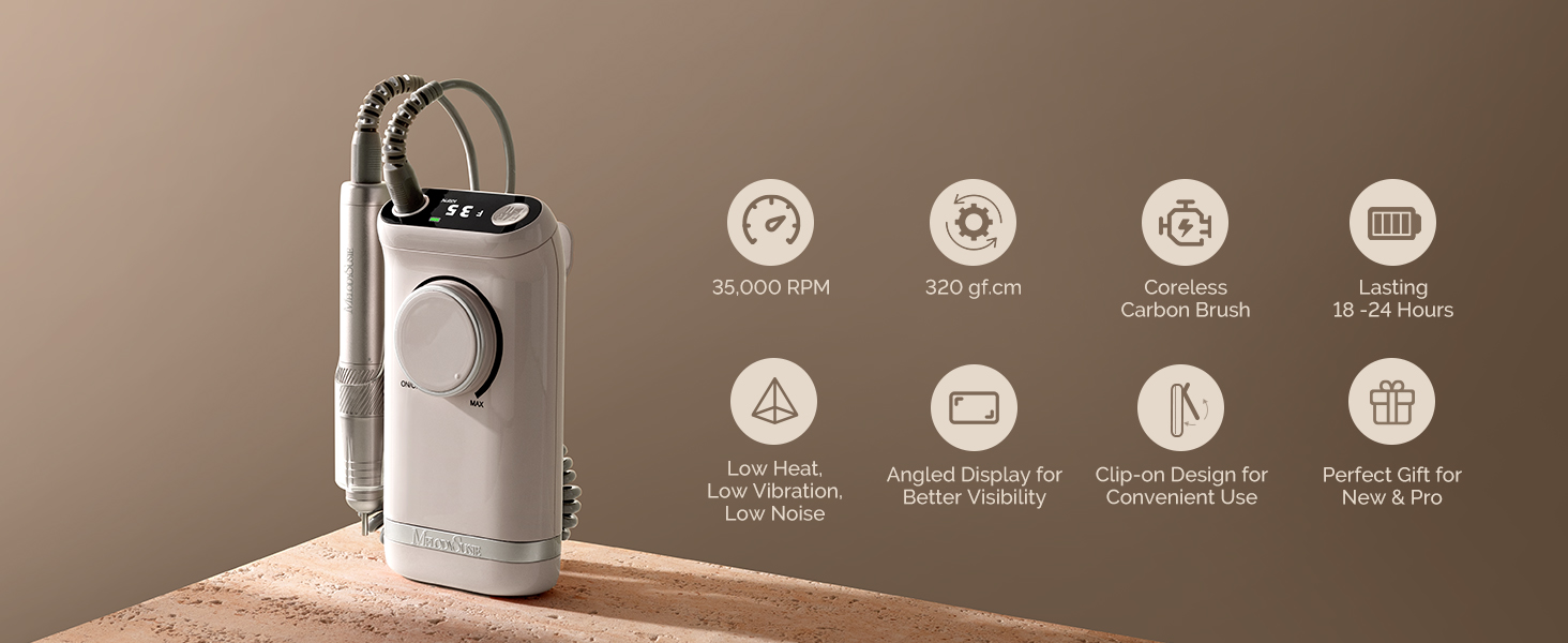 Portable Nail File with Belt Clip for Mobile Use