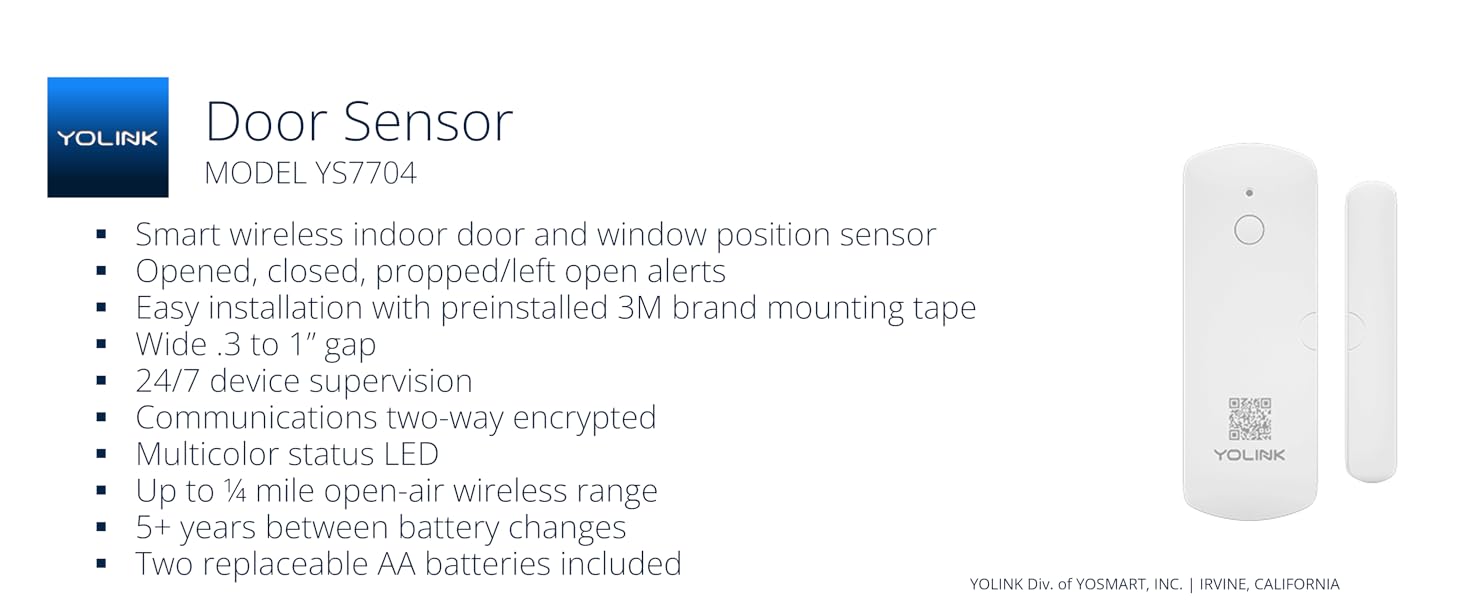 YS7704 DOOR SENSOR OVERVIEW LONG