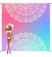 HIHOHO Beach Blanket, Sandproof Beach Mat, Waterproof Quick Drying Lightweight Outdoor Aztec Picn...