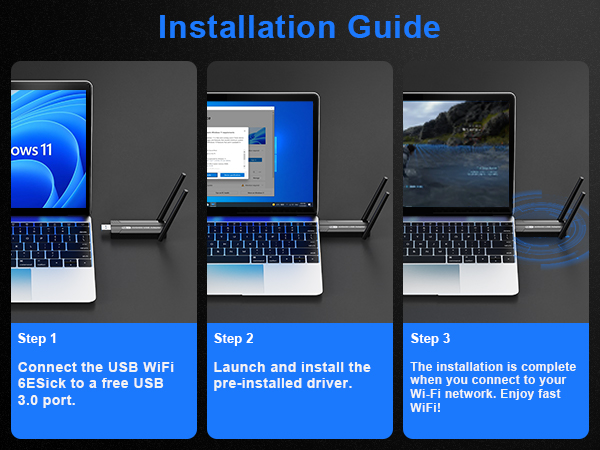 wifi usb adapter Windows 11/10 wifi dongle