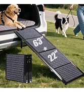 Dog Car Ramp for Large Dogs, Foldable Steps for Car Truck, SUV, Heavy Duty Pet Puppy Stair for Hi...