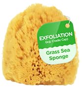 HartFelt Exfoliating Grass Sea Sponge 4in | Natural Exfoliating Body Scrubber Sponge for Shower f...