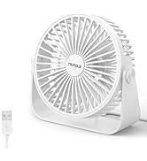 TriPole USB Desk Fan White