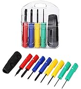 Mini Screwdriver Sets with Magnet, 8 in 1 Screw Driver Tool Phillips/Slotted Head Tips Screwdrive...