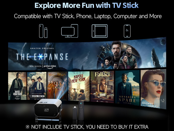 4K Projector with wifi and bluetooth