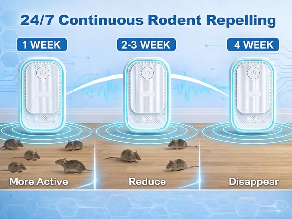 4-week effect of ultrasonic pest repeller for rodents
