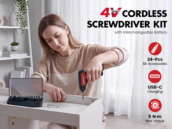 4V CORDLESS SCREWDRIVER KIT
