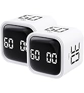 2Pcs Rotating Pomodoro Timer 5,10,30, 60 Minutes Preset,Desk Productivity Flip Timer, Visual Cube...