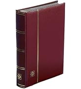 LIGHTHOUSE – “COMFORT” Padded Leather Cover Stockbook for Stamps - 64 Black Cardstock A4 Pages wi...