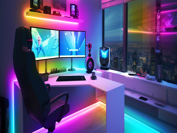 dalattin LED Strip Lights IC+RGB, 5050 Led Lights for Bedroom, DIY Multiple Colors on One Line