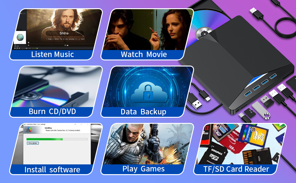 cd rom external drive for laptop