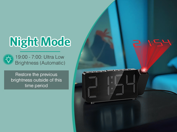 Projection Alarm Clock, Digital Alarm Clock