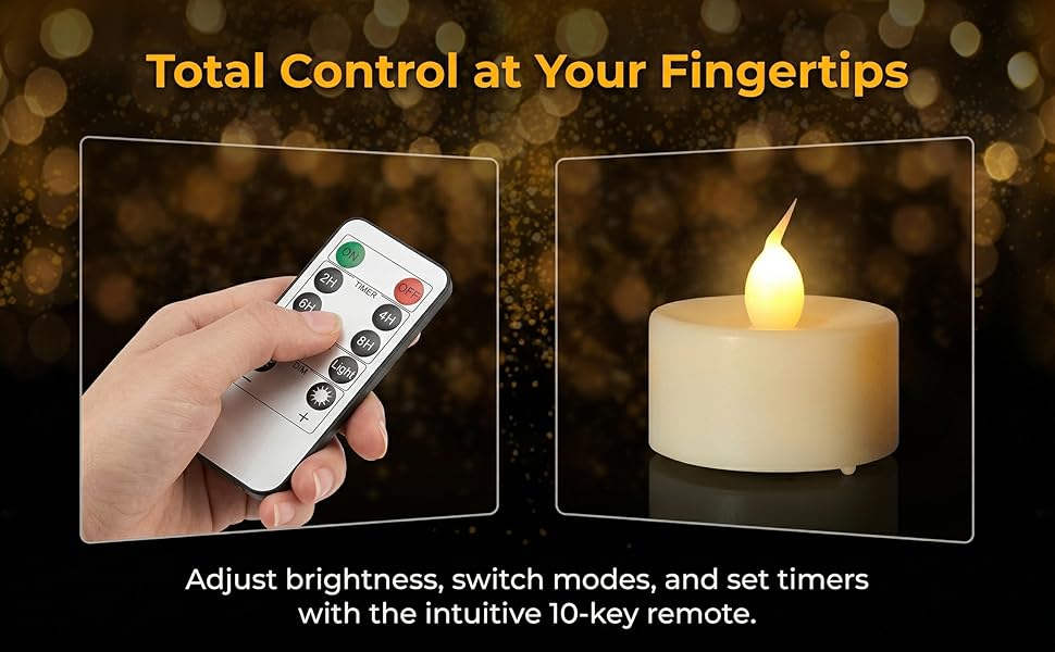 flameless taper candles with remote