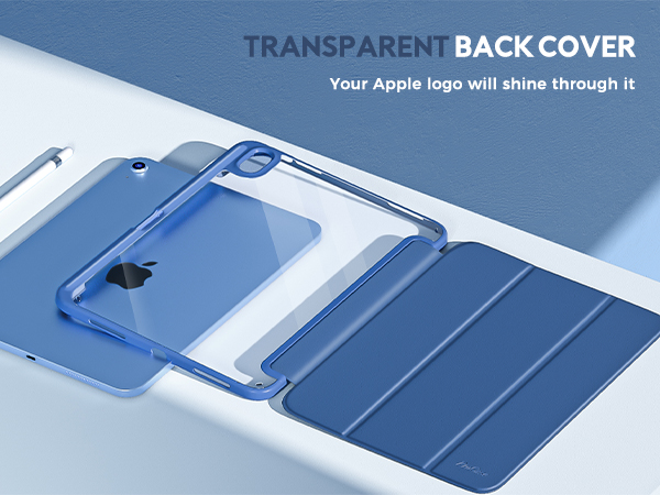 Transparent hard back cover