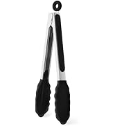 600? Heat Resistant Kitchen Tongs for Cooking with Silicone Tips,Maywe Tanso 9-Inch Stainless Ste...