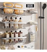 Veken Shower Caddy 6-Pack, Family Choice Award Winner, Large Wall Mounted Shower Rack, Bathroom S...