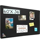 Large Bulletin Board - 60 X 36 inches Cork Board with 30 Pushpin, 5' x 3' Cork Board for Walls Pi...